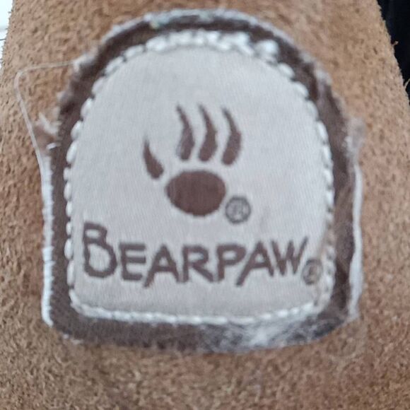 Bearpaw Women's Brown Suede Sheepskin Wool Lined Boots Size 7 - Picture 4 of 5